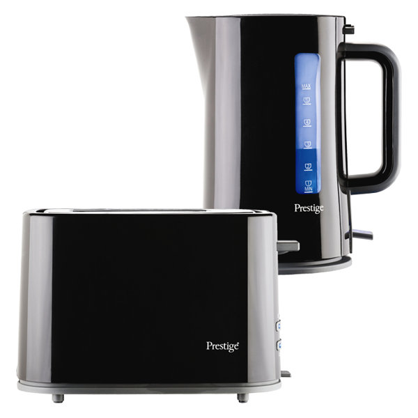 Prestige Eco Kettle and 2 Slice Toaster Set in Black & Reviews